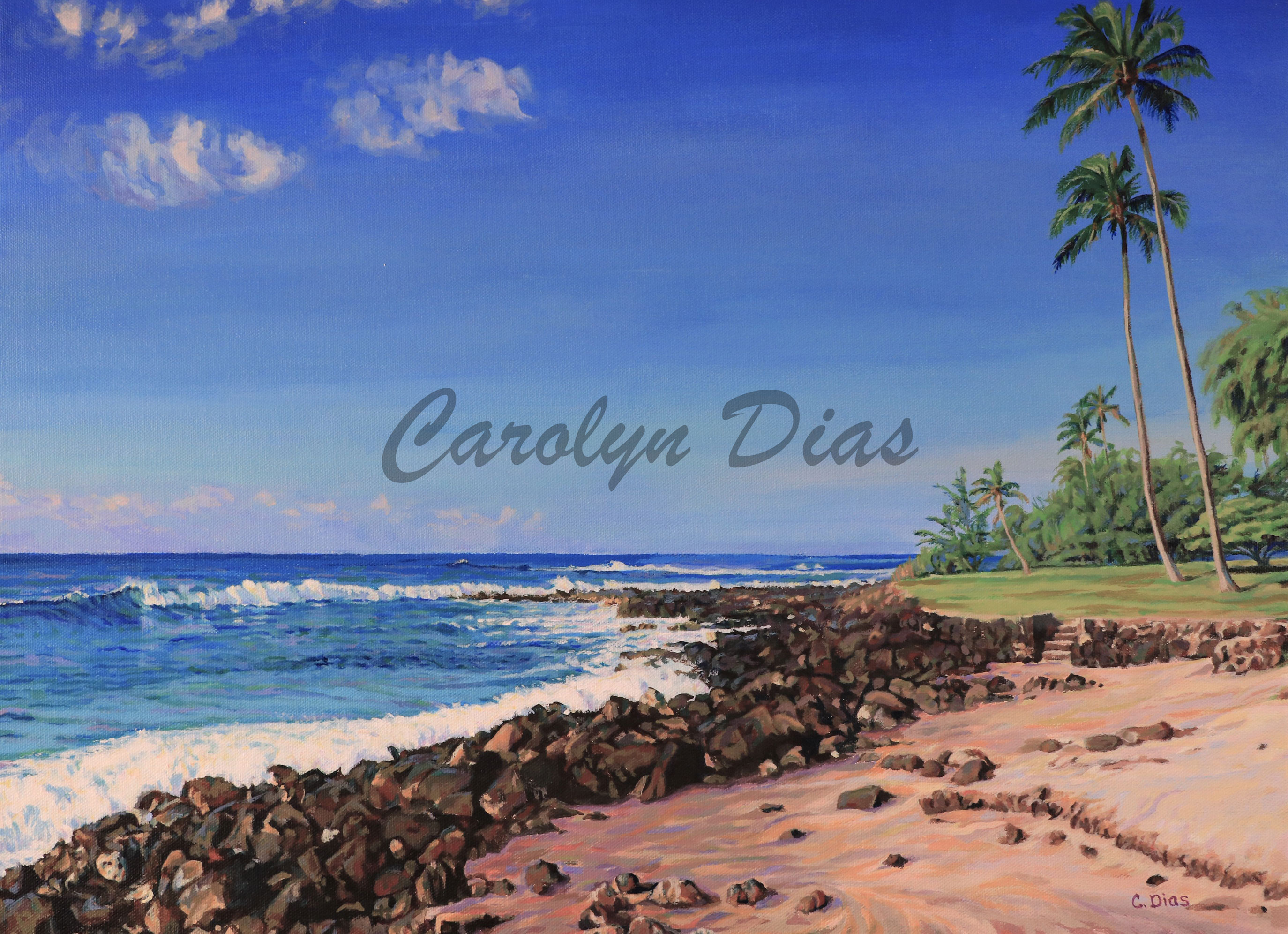 Poipu Beach Painting