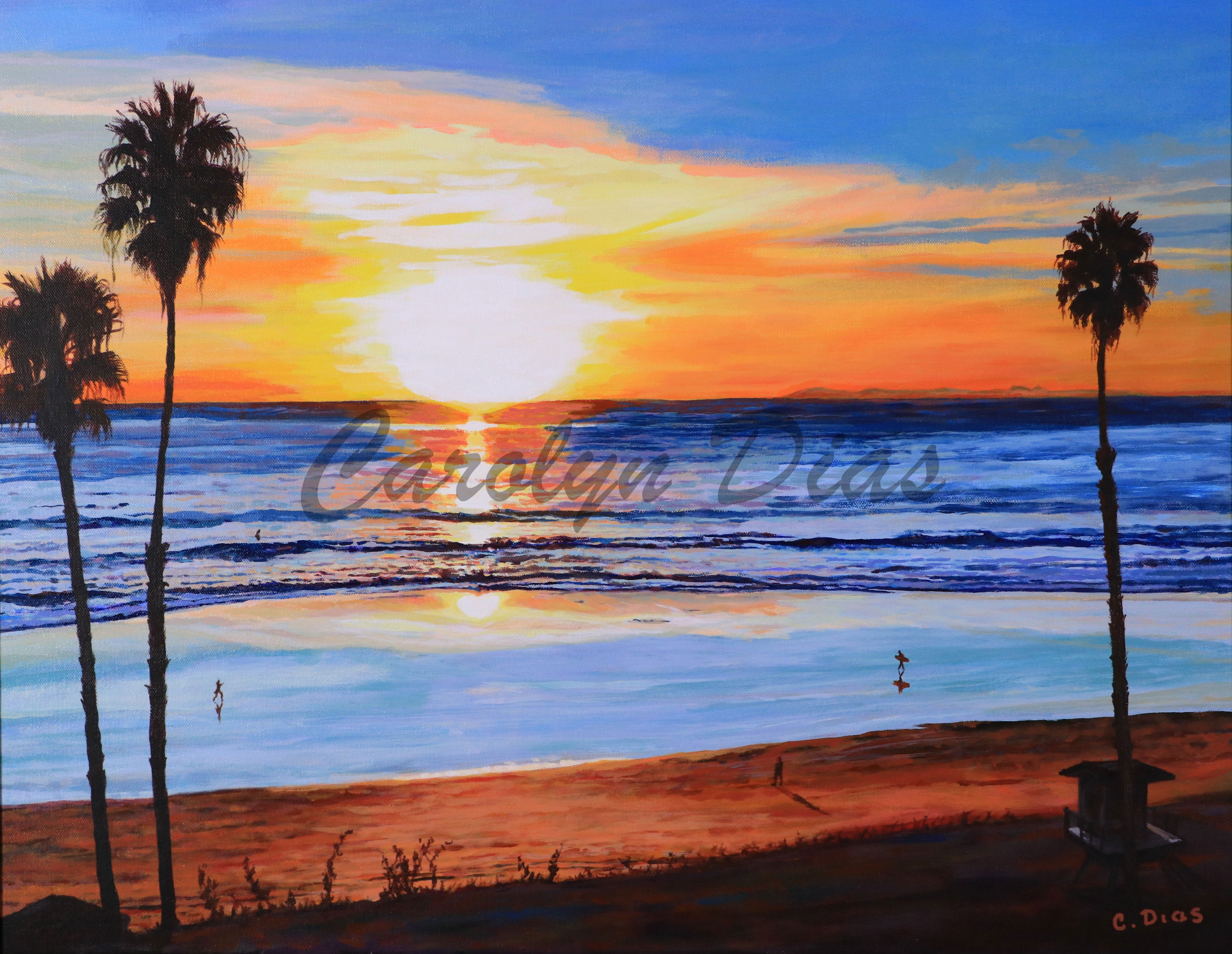 T-Street Sunset Painting